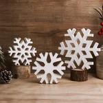 Rustic Farmhouse Table Decoration, 3 Pcs Snowflake Wooden Sign, Multiple Size.... Fixed Price $18.33.