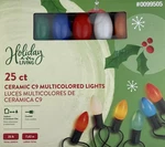 25 Holiday Living Multi-color Ceramic Style C9 Incandescent Lights New. Fixed Price $11.99.