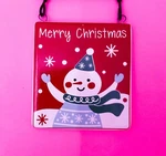 Merry Christmas Snowman Ornament Holiday Decor Snowflakes Scarf Festive Gifts. Fixed Price $15.00.