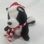 Kurt S. Adler Holiday Christmas Plush Ornament Skunk Red Hat Candy Striped Scarf. Fixed Price $9.97.