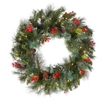 National Tree Company 24 Pre-lit Wintry Pine Flocked Artificial Christmas .... Fixed Price $69.87.