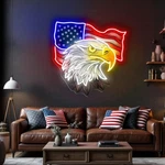 American Eagle Flag Neon Sign, Independence Day Led Light,. Fixed Price $74.40.