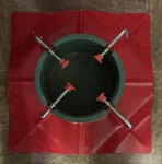 Santas Solution Metal Christmas Tree Stand Heavy Duty Up 9 Ft High. Fixed Price $23.99.