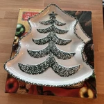 Christmas Tree Candy Dish Stoneware Shaped Guyroc 3918 W/box Alco Bottom Chips. Fixed Price $13.00.