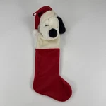 Kurt Adler 3D Peanuts Snoopy Plush Stuffed Christmas Stocking Dog 21.5" Long. Fixed Price $17.00.