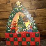 Kurt Adler Christmas Tree 24 Advent Calendar Santa Shadow Box New. Fixed Price $59.99.