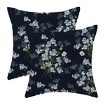 Spring Pillow Covers 16 X Set Of 2, Navy Blue Floral Throw F.... Fixed Price $24.39.