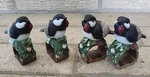 Set 4 Pfaltzgraff Winterwood Portfolio Chickadee Figures Napkin Rings. Fixed Price $52.00.