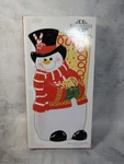 Fitz & Floyd Sugar Coated Christmas Snowman Elongated Ceramic Serving Tray 2008. Fixed Price $25.00.
