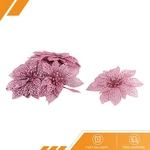 10PACK Christmas Tree Artificial Glitter Hanging Ornaments Flower Pink. Fixed Price $19.72.