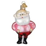 Old World Christmas Santa In Suspenders (44213) Glass Ornament W/box. Fixed Price $22.39.