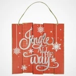 Jingle All The Way Plank Christmas Hanging Indoor Outdoor Reusable 9.75 X. Fixed Price $11.49.