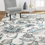 Home Dynamix Boho Odesa Area Rug 79X102 Ikat Ivory/blue. Fixed Price $146.33.