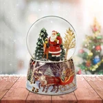 Santa And Reindeer Snow Globe Francisco Music Box. Fixed Price $39.99.