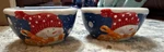 St. Nicholas Square Snow Days Cereal Dessert Bowls Red Hat Set Of HD#2. Fixed Price $13.89.