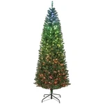 7FT Artificial Christmas Tree With Colorful Diy Synchronized Lights, Remote, Hin. Fixed Price $119.99.