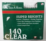 Trim Home Kmart Christmas Lights Vtg Super Brights 140 Clear Indoor/outdoor. Fixed Price $28.79.