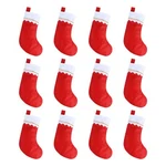 Ccinee 12PCS Red Felt Christmas Stockings 15" Party Favors 7" Openning,. Fixed Price $14.52.