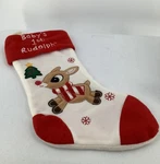 Rudolph Babys First Christmas Stocking Dandee Tree Snowflakes Reindeer. Fixed Price $8.49.