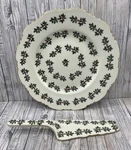 Formalities Baum Bros Holly Scalloped Edge Gold 10 1/4" Serving Plate & Spatula. Fixed Price $28.99.