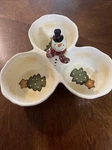 Christmas Tabletop Candy Or Dip Dish. Fixed Price $25.00.