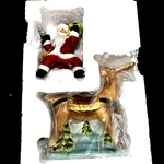Nos Christmas Salt & Pepper Shakers Santa Reindeer Ceramic Cosmos Gift Boxed. Fixed Price $14.99.