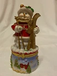 Menard Glittery Snowman Ski Trinket Box Christmas. Fixed Price $15.00.