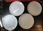 Mikasa 10 1/4" Dinner Plates Sophisticate E1990 White. Fixed Price $25.99.