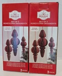 Pcs Paper Christmas Ornaments Honeycomb Holiday Time Brown 6", 8", 10" Nib. Fixed Price $14.95.