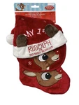 Rudolph Red-nosed Reindeer Hat Bib Stocking Set Christmas Holiday Infant Nwt. Fixed Price $11.11.