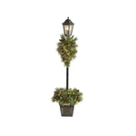 Nearly Natural 5FT. Holiday Pre-lit Decorated Lamp Post With Artificial Chris.... Fixed Price $180.63.