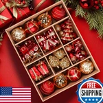 Alupssuc 82PC Christmas Ball Ornaments Set Shatterproof Red Gold Decor. Fixed Price $64.78.
