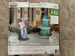 Christmas Gemmy 4 Penguin & 6 Ft. Tree Lights Up Airblown Inflatable Set. Fixed Price $65.50.