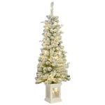 4-4.5FT Potted Artificial Christmas Tree W/lights 8 Modes Home Party Decor. Fixed Price $22.69.