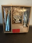 M&s 3CT Modern London Glass Christmas Tree Ornament Set Shard Eye Gherkin. Fixed Price $14.00.