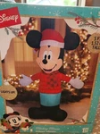 2019 Gemmy Disney 5' Tall Mickey Mouse Lighted Inflatable Airblown Wow. Fixed Price $25.00.