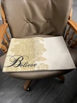 (103A). Set Of 4 Nice "believe" Christmas Place Mats St. Nicholas Square. Fixed Price $15.00.