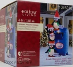 Christmas Gemmy 6 Ft Lighted Penguin North Pole Express Mailbox Inflatable Nib. Fixed Price $184.99.