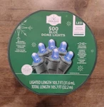 Holiday Time 500 Count Blue Led Dome Christmas Lights Green Wire, 103.7 Ft. Fixed Price $40.00.