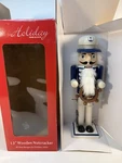 2004 Belk Holiday Home Accents 13" Wooden Nutcracker Sailor Christmas Figure. Fixed Price $18.99.