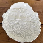 New Mikasa Porcelain Holiday Elegance Santa Cookie Plate W/ Gold Trim 10.5 X10. Fixed Price $19.95.