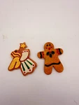 Ganz Christmas Cookie Magnets Gingerbread Man Angel Holiday Fridge Set Of 2. Fixed Price $11.99.