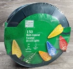 Home Accents 150 Led C6 Faceted Multicolor String Lights 49.6 Ft New Christmas. Fixed Price $27.97.