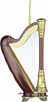 Realistic Wooden Harp Musical Instrument Christmas Ornament By Broadway Gifts. Fixed Price $17.99.