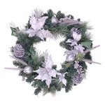 Northlight 24" Silver Poinsettia Pine Cone Ball Artificial Christmas Wreath. Fixed Price $76.85.