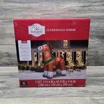 New 9 Ft Clydesdale Horse Large Christmas Inflatable & Lights Up - Holiday Time. Fixed Price $145.00.