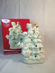 Snow Family Porcelain Christmas Tree Trimming Light Up Changing Colors C9. Fixed Price $12.99.
