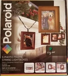 New Photo Frame String Lightboxes Polaroid Warm Cinnamon Wood PFL-500CN. Fixed Price $14.99.