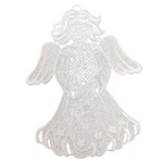 Large White Lace Angel German Window Hanger Christmas Ornament 7.5 Inch. Fixed Price $19.98.