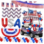 48PCS 4TH Of July Golf Cart Decorations Kit, 250TH Anniversary Usa Patriotic. Fixed Price $42.45.